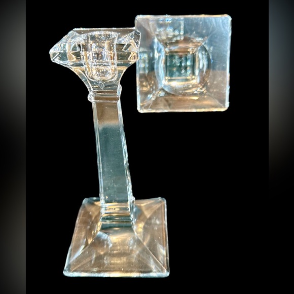 Heisey Glass Crystal Candle Sticks, Holders “Aristocratic Clear” 1909-1930s (2) - Picture 7 of 9